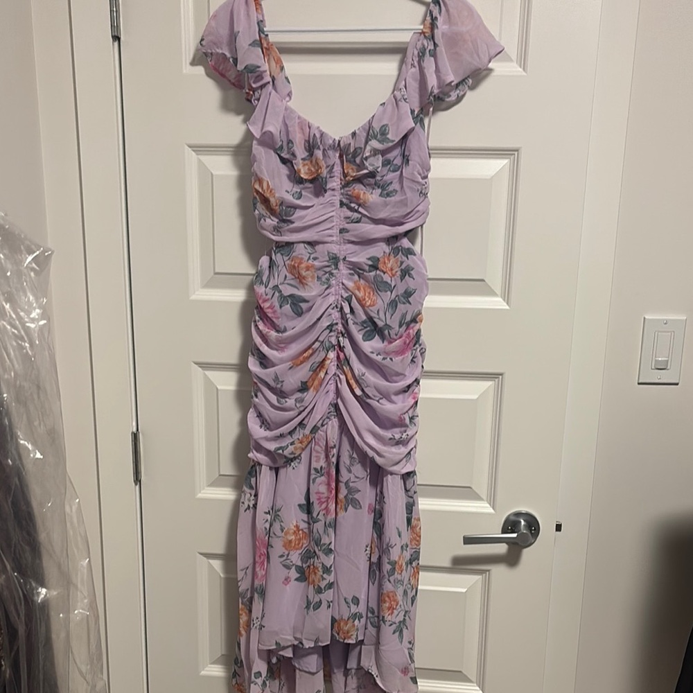 Astr Purple High Low Sundress with Sweetheart Neckline